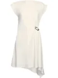 LIU JO draped detailing dress - White