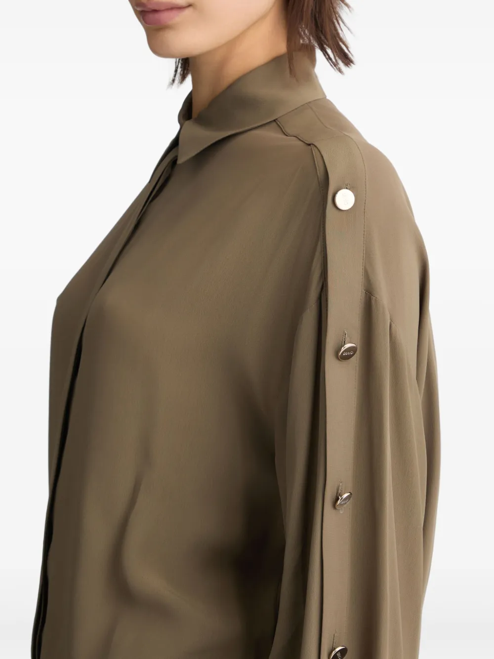 LIU JO Blouse van crêpe de chine Groen