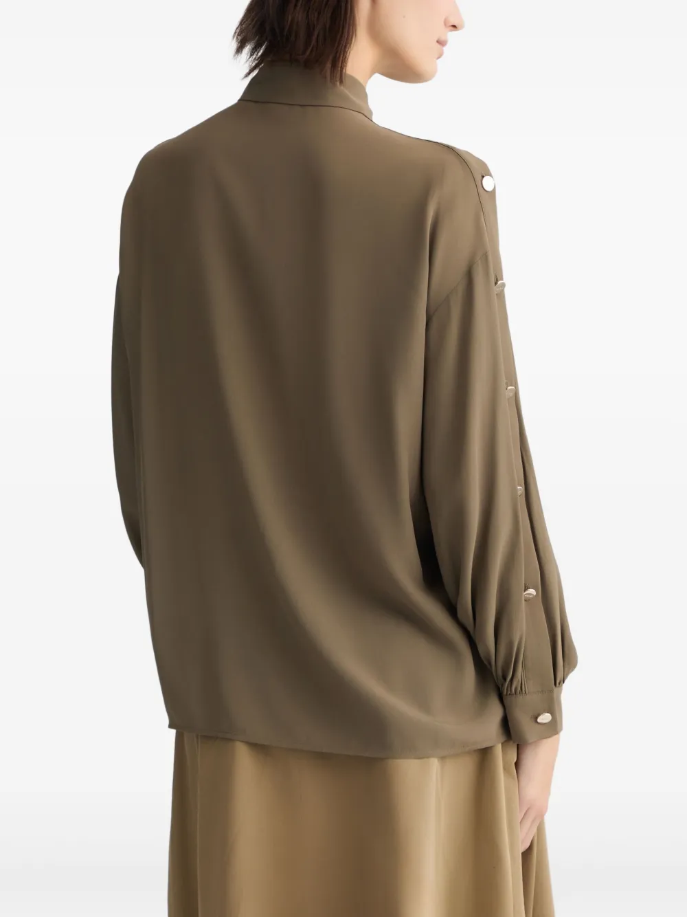 LIU JO Blouse van crêpe de chine Groen