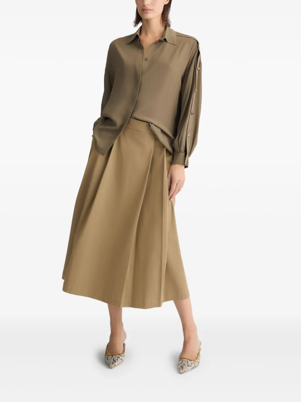 LIU JO Blouse van crêpe de chine - Groen