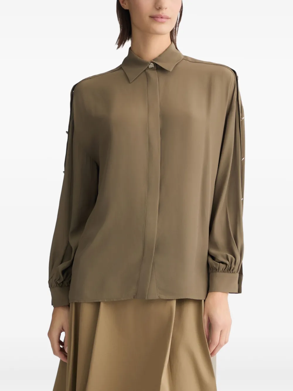 LIU JO Blouse van crêpe de chine Groen