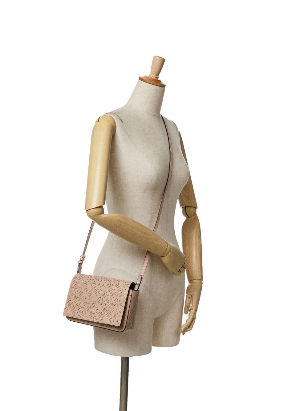 Burberry Pre-Owned 2000-2017 Perforated Leather Hampshire crossbody bag - Bruin