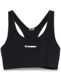 Jil Sander logo-print sports bra - Blue