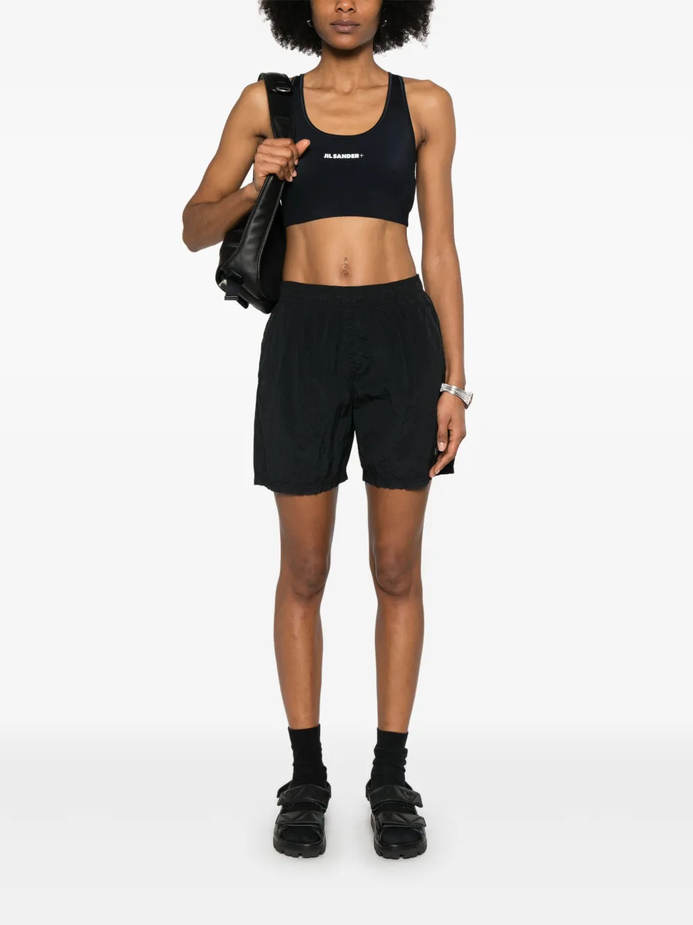 Jil Sander Sport-bh met logoprint Blauw