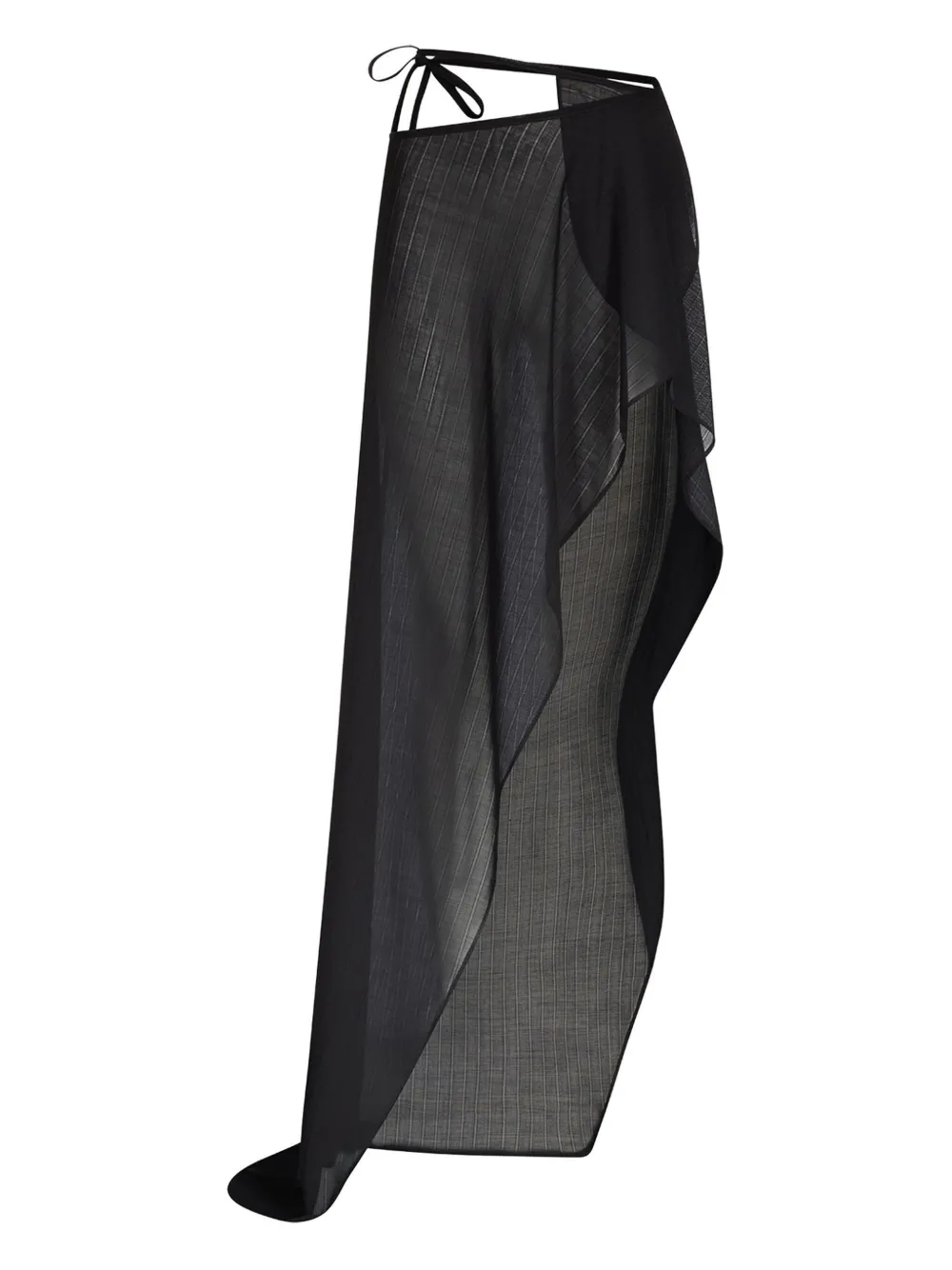 Ludovic de Saint Sernin jupe longue à design drapé | noir | Image 1