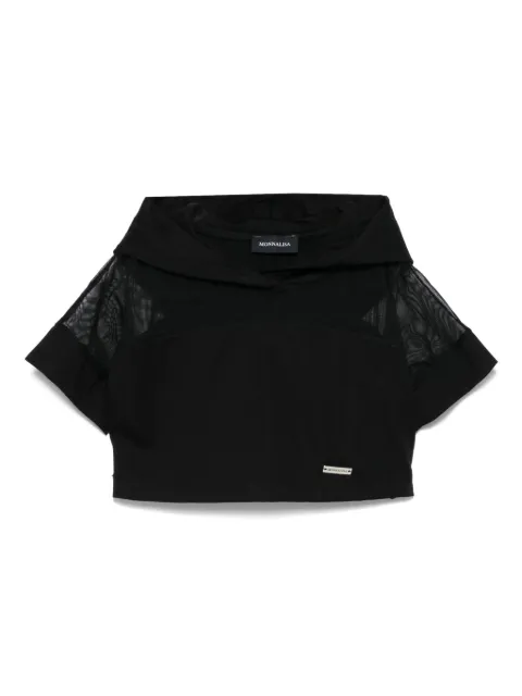 Monnalisa sheer-trimmed T-shirt