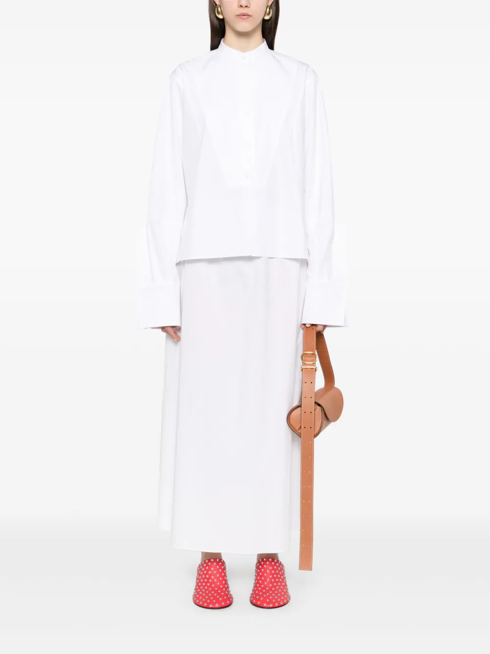 Jil Sander Popeline blouse van biologisch katoen - Wit