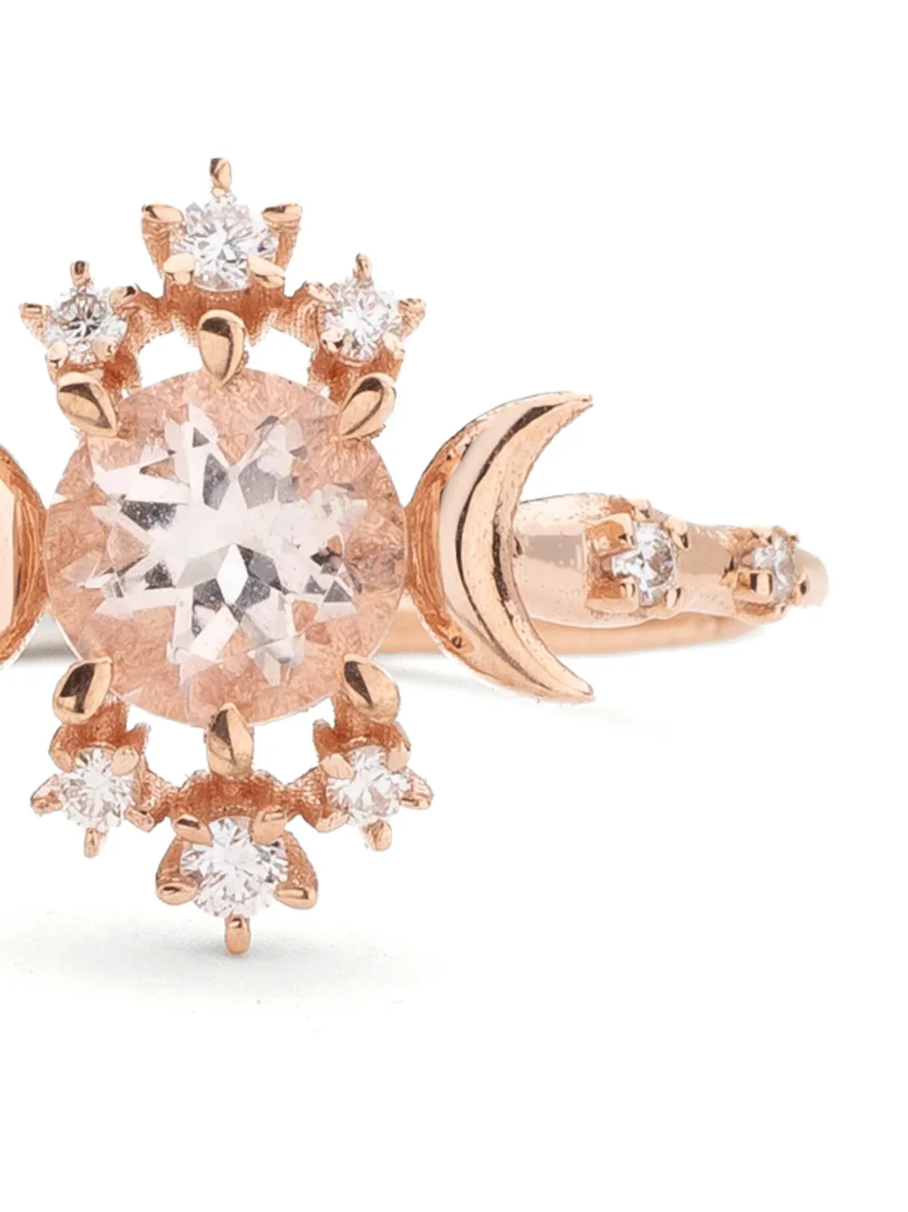 Image 2 of SOFIA ZAKIA 14kt yellow gold Wandering Star morganite and diamond ring