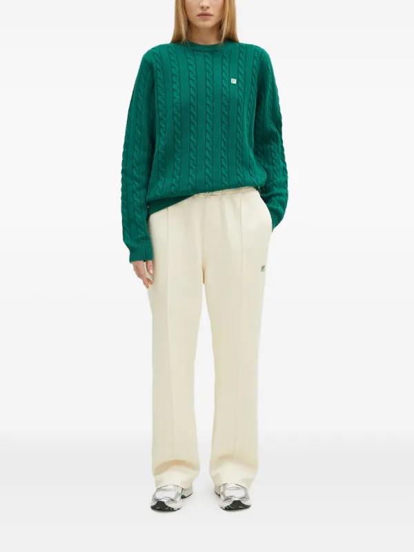 Fila cable-knit Logo Sweater Green FARFETCH PH
