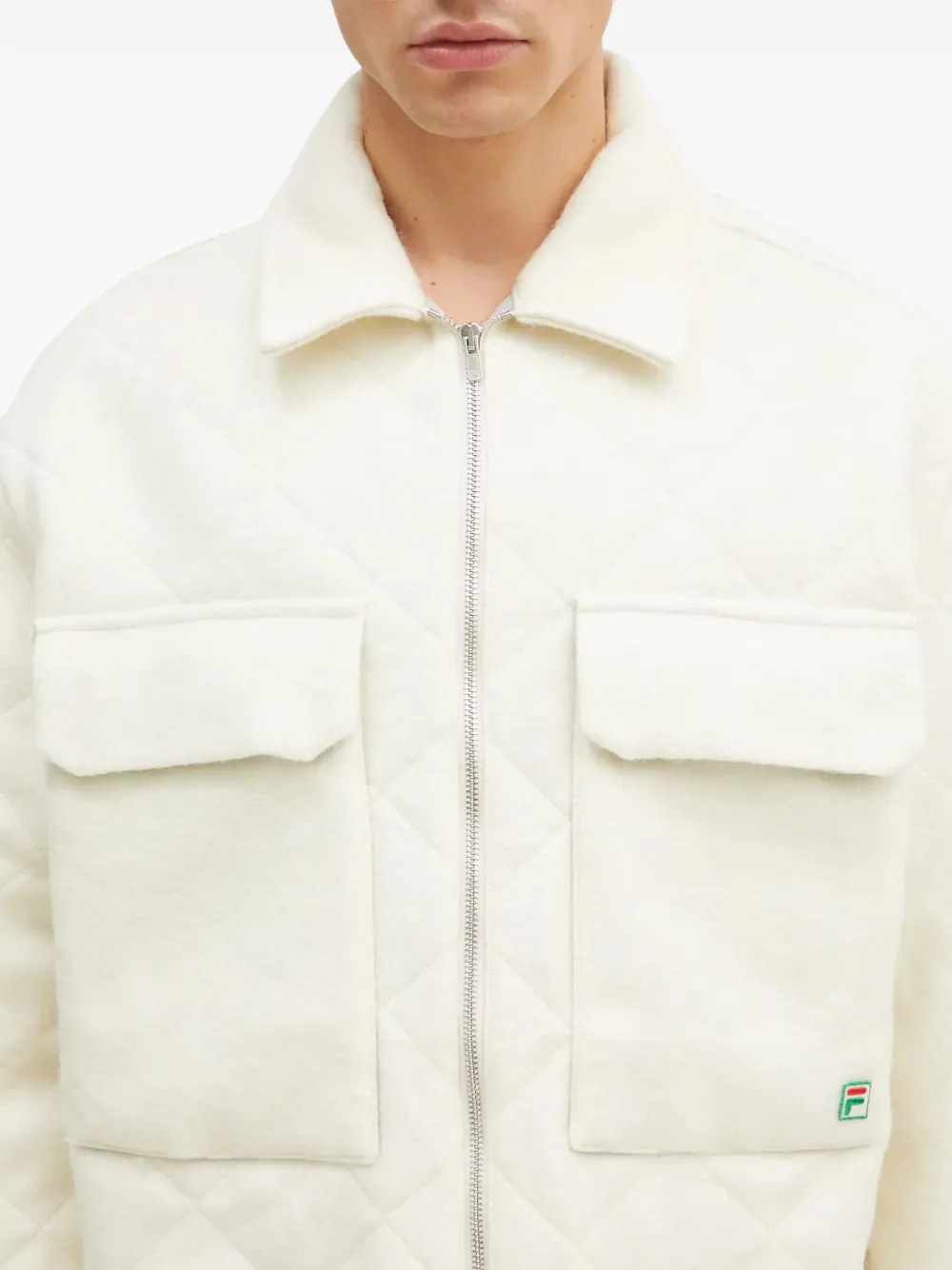 Fila Gewatteerd jack met zak Beige