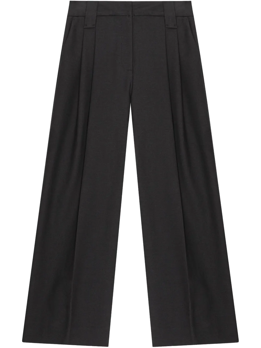 GANNI Broek met geplooid detail Zwart