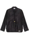 GANNI floral-jacquard shirt - Black