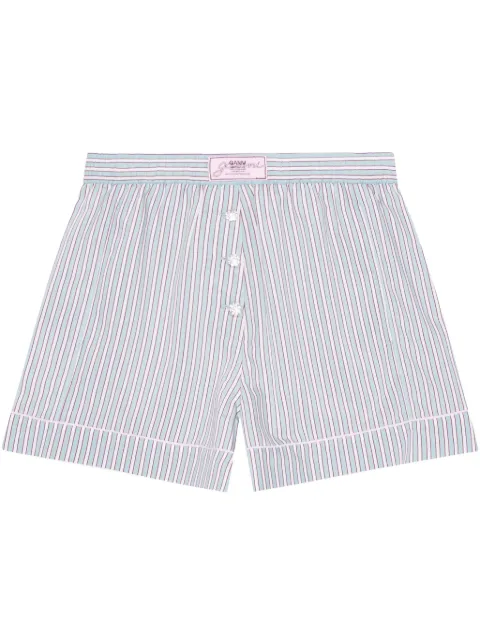 GANNI shorts con motivo de rayas