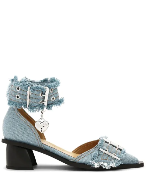 GANNI 50mm Denim Feminine pumps