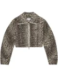 GANNI leopard-print jacket - White
