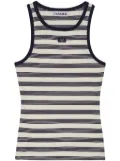 GANNI striped tank top - White