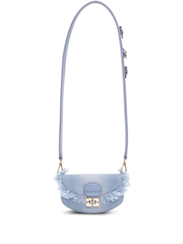 GANNI デニム ショルダーバッグ | ブルー | FARFETCH JP