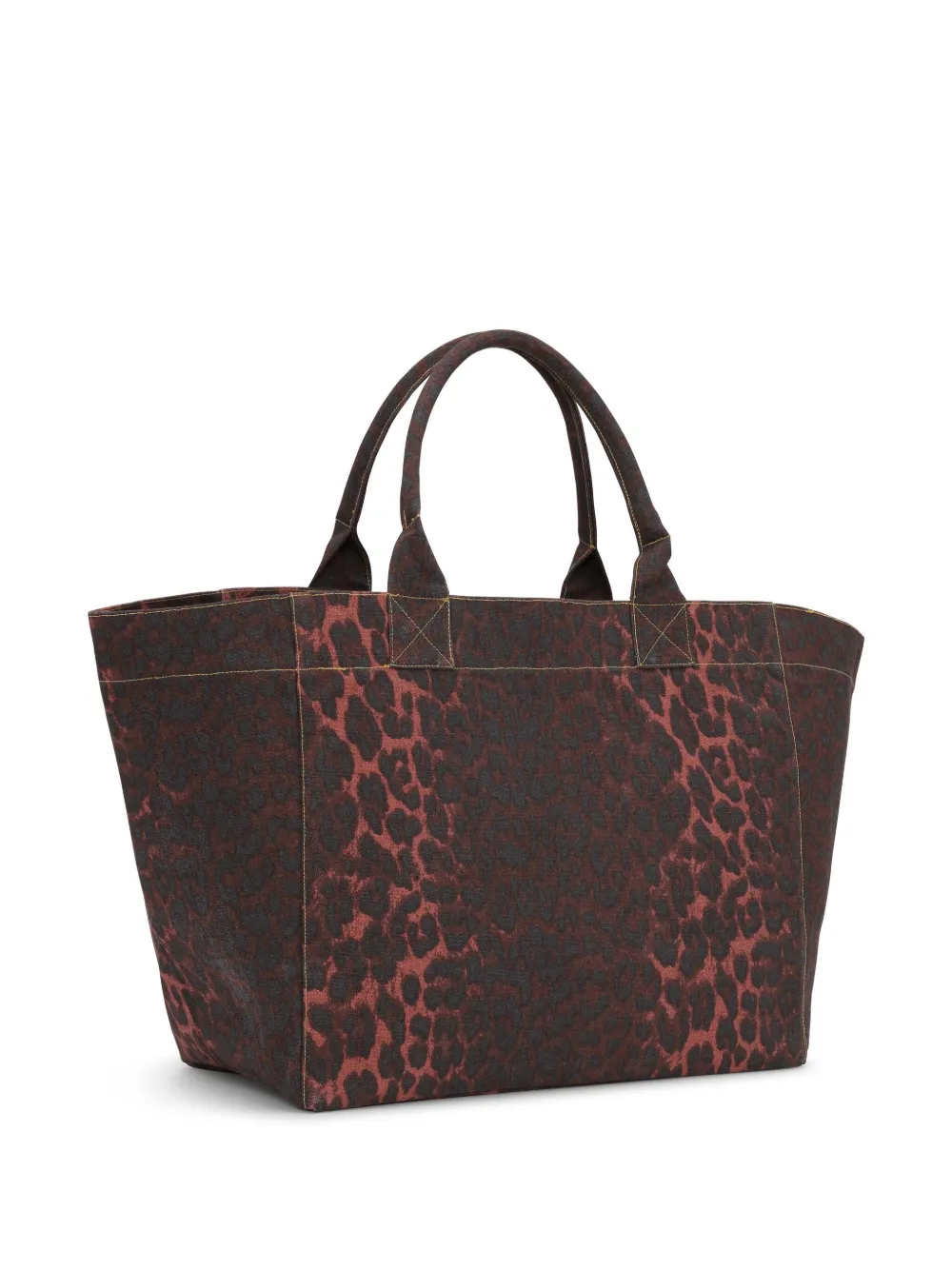 GANNI Shopper met luipaardprint - Rood