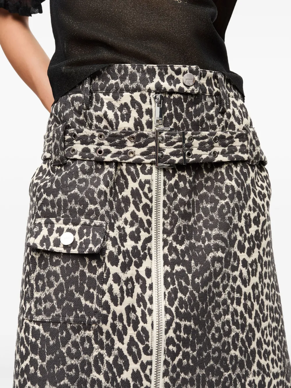 Leopard-Print Skirt