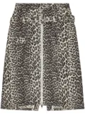 GANNI leopard-print skirt - Neutrals