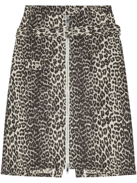 GANNI leopard-print skirt