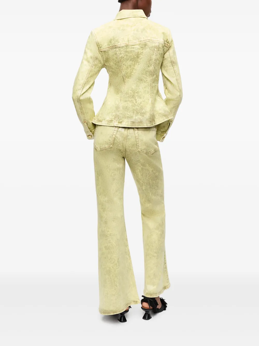 GANNI Denim jack Groen