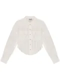 GANNI boned shirt - White