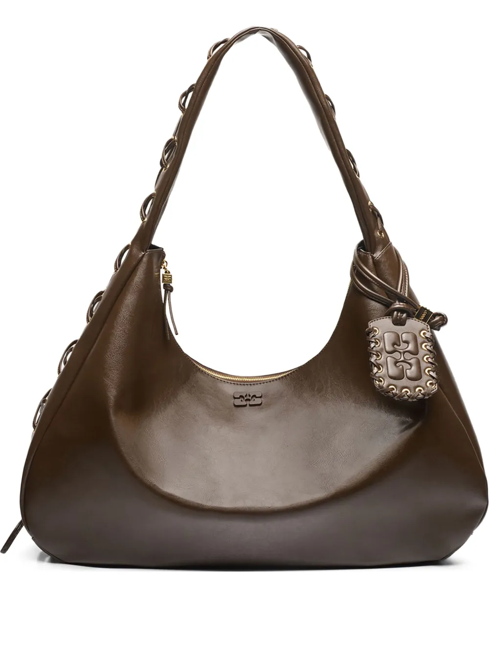 GANNI Grote hobo tas Groen