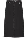 GANNI zip-up skirt - Black