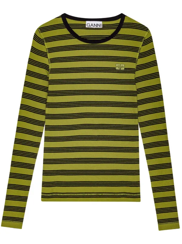 Tシャツ・カットソー Ganni SS25 SHIRT STRIPED (W03126933 326) Ganni SS25 SHIRT STRIPED (W03126933 326) (Ganni/Tシャツ