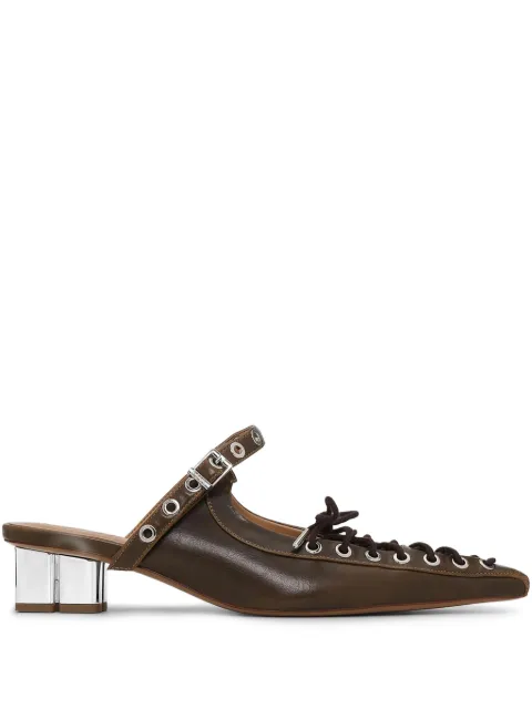 GANNI 35mm eyelet-embellished mules