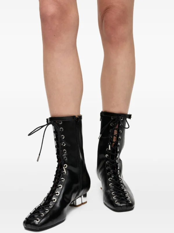 ✴︎GANNI ✴︎ GANNI Leather Boots | Black | FARFETCH CA