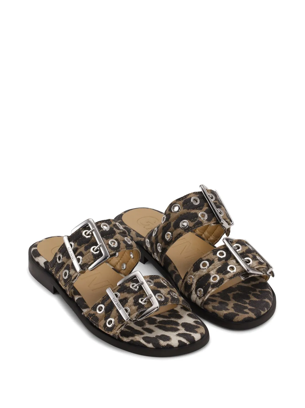GANNI Sandalen met gesp - Bruin