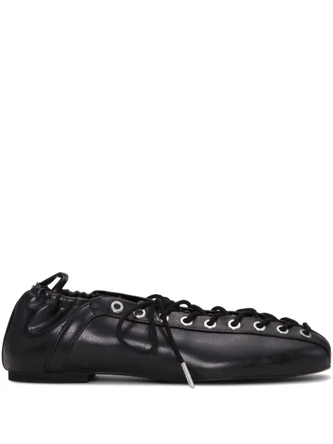 GANNI lace-up ballet flats