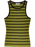 GANNI striped tank top - Green