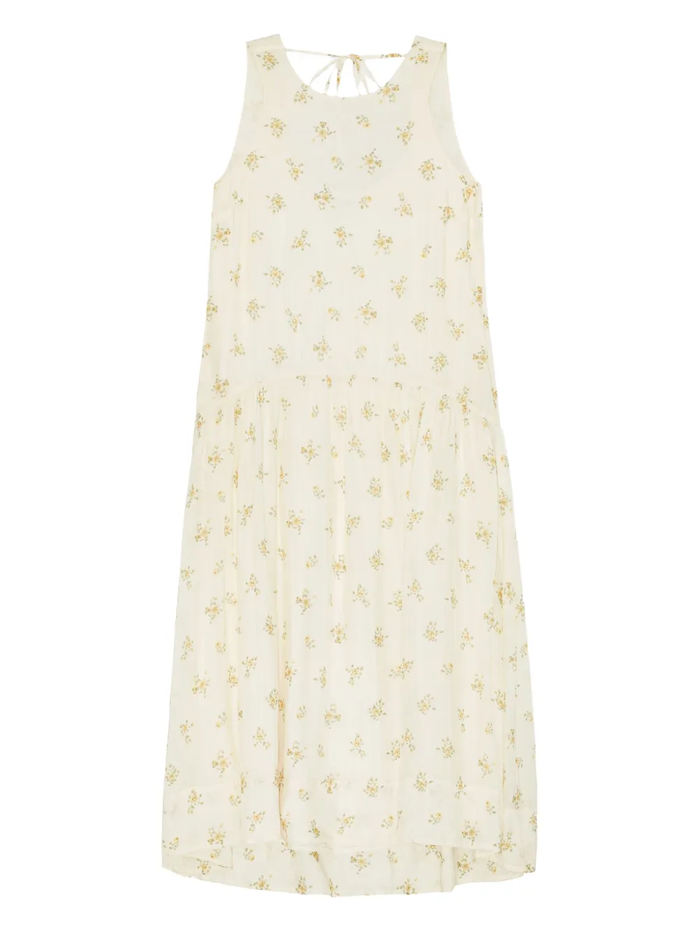 GANNI Jurk met bloemenprint Beige