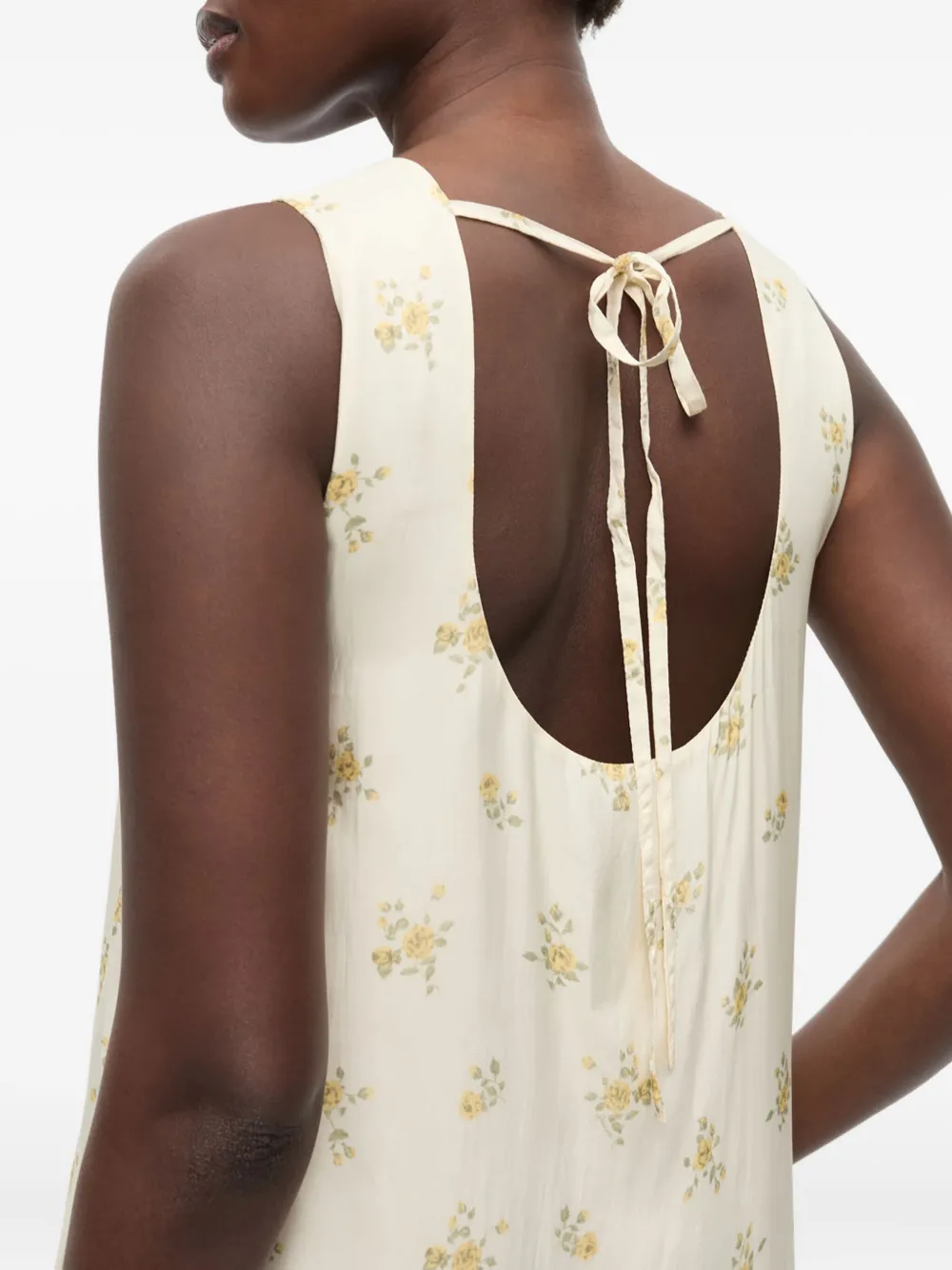 GANNI Jurk met bloemenprint Beige
