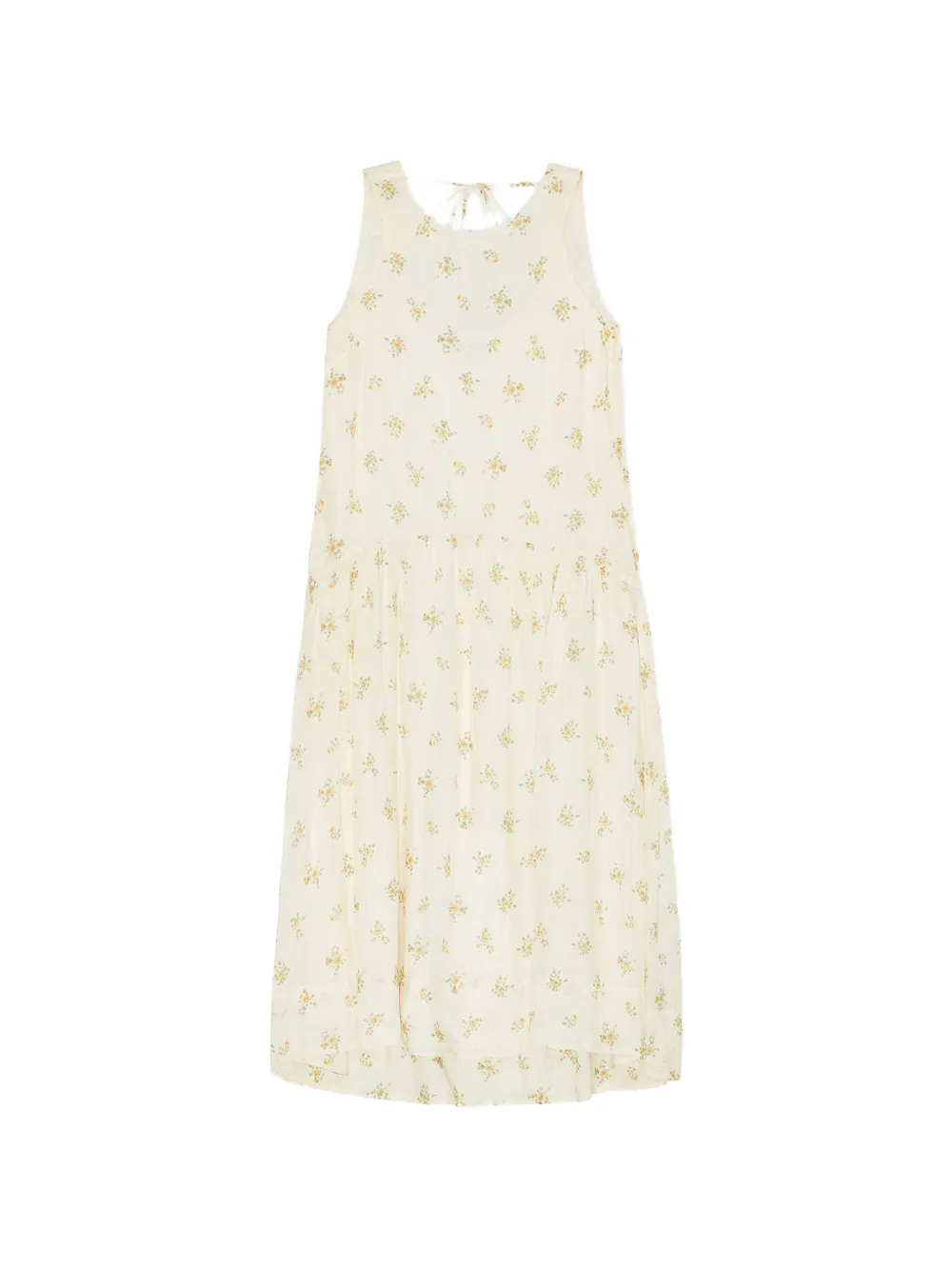 GANNI Jurk met bloemenprint Beige