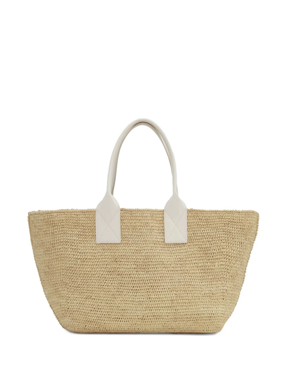GANNI Raffia shopper Beige