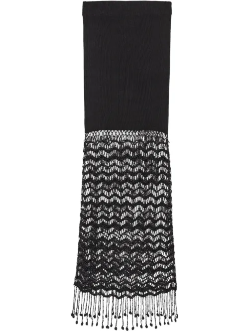Jupe longue à détails en macramé - GANNI - Modalova