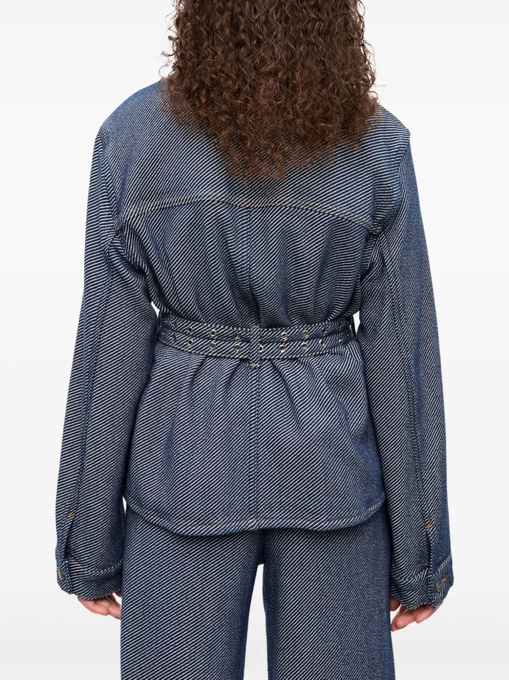 GANNI Denim jack Blauw
