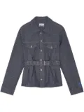 GANNI belted denim jacket - Blue