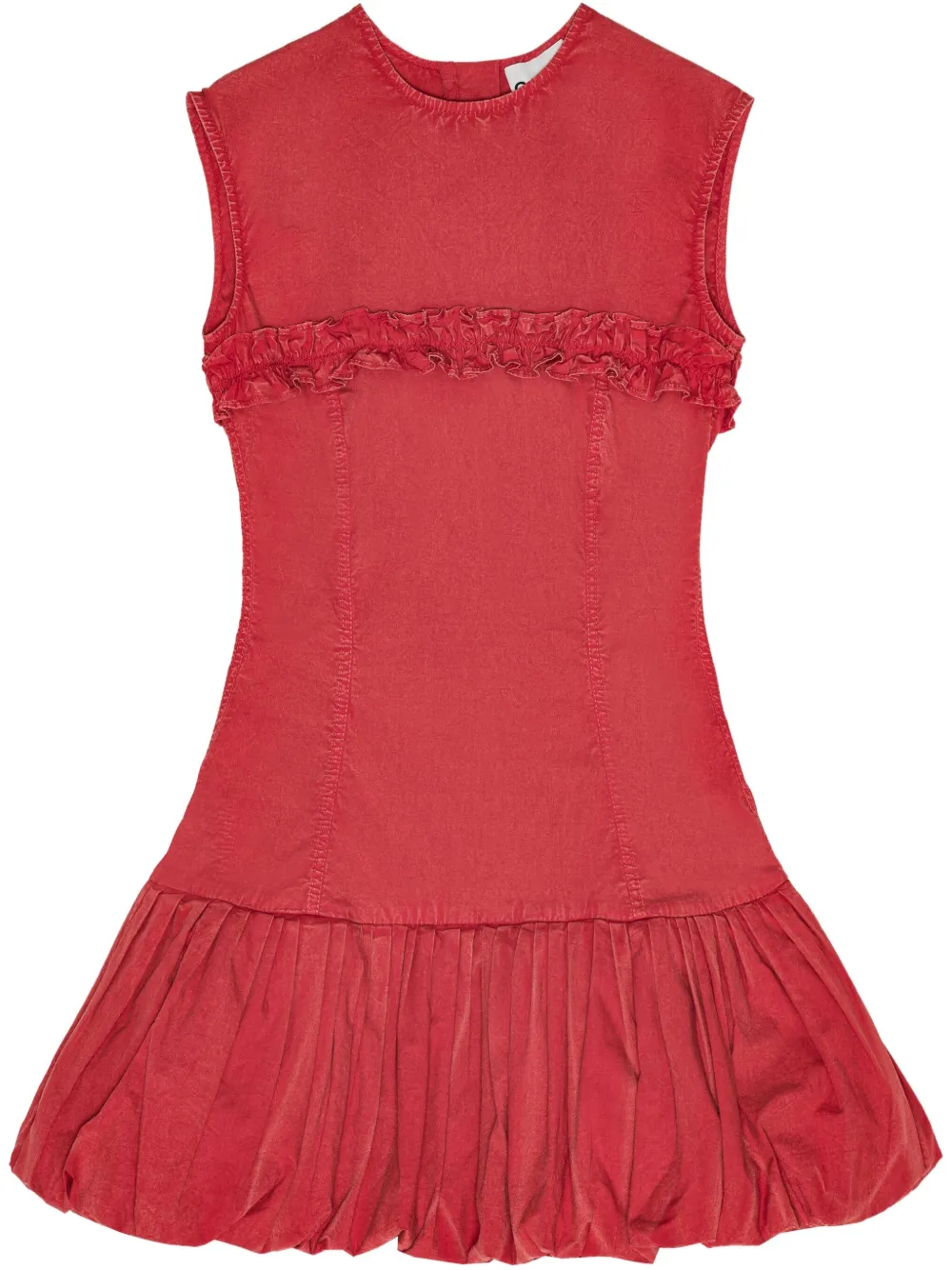 GANNI Jurk met ruches Rood