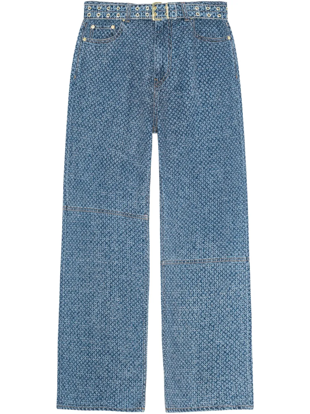 GANNI Jeans met wijde pijpen Blauw