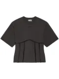 GANNI appliqué-detail T-shirt - Black