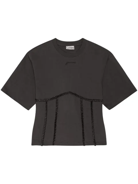 GANNI T-shirt met patch
