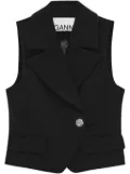 GANNI double-breasted waistcoat - Black