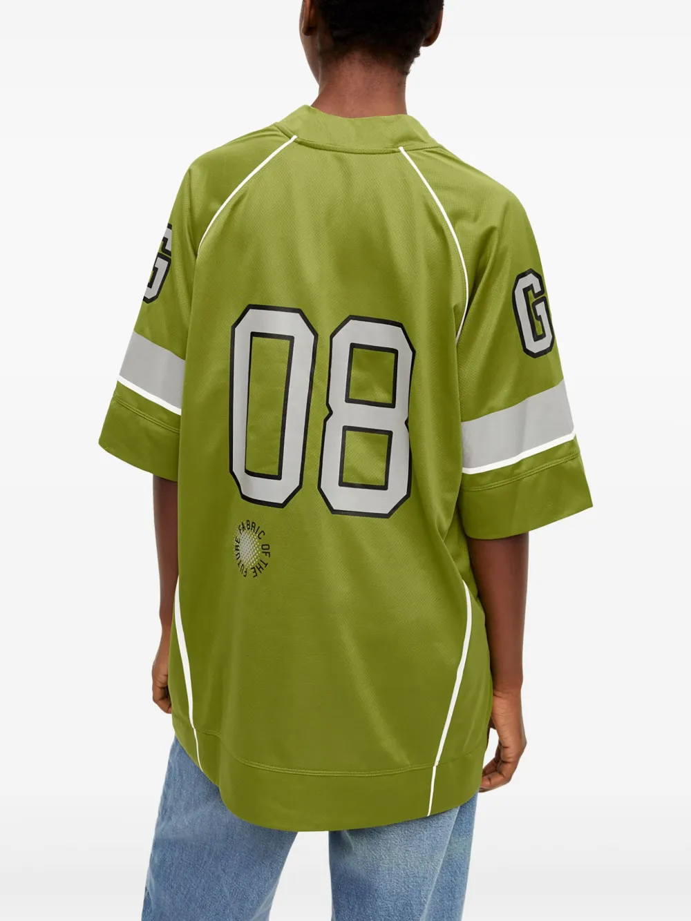 GANNI Future mesh T-shirt Groen