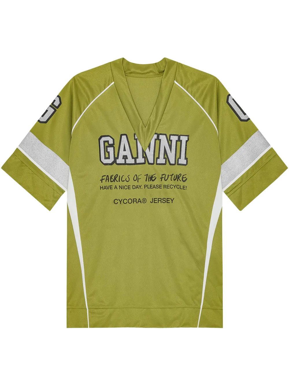 GANNI Future mesh T-shirt Groen