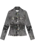 GANNI whiskering-effect denim jacket - Black